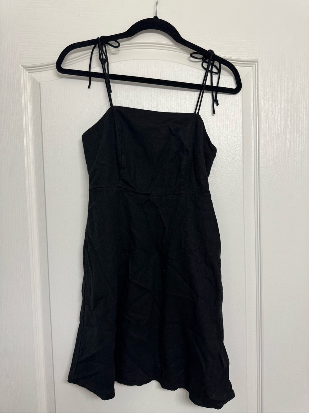 Old Navy Black Tie-Shoulder Mini Dress
